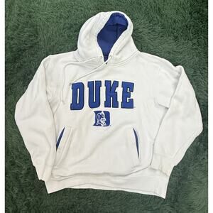 Champs Sports Duke Blue Devils Pullover Hoodie White Blue Sweatshirt S Vintage
